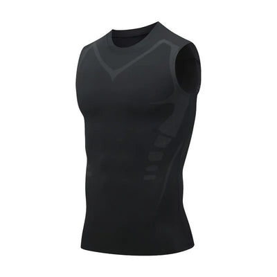 The V Tank in Black, tonal stripe