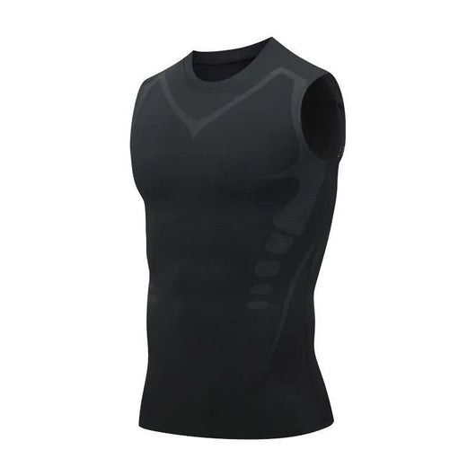 The V Tank in Black, tonal stripe
